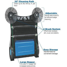 Load image into Gallery viewer, Steel Blue Manual Push Floor Sweeper - 32"