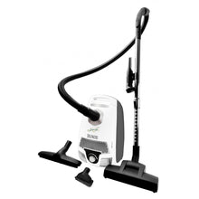 Load image into Gallery viewer, White Smoke Canister Vacuum - HEPA Filtration - HEPA Bag - Wessel-Werk Turbo Air Nozzle - Telescopic Handle &amp; Set of Brushes
