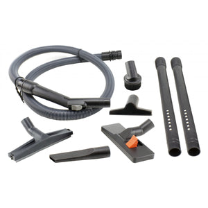 Dim Gray Wet & Dry Commercial Vacuum - Electrical Outlet for Power Nozzle - 10' (3 m) Hose - Brushes and Accessories Included